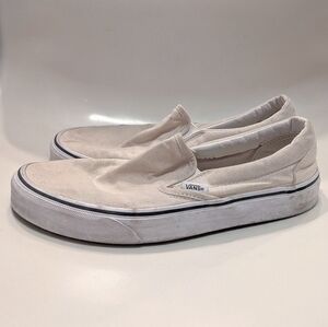 Vans White Slip-On Sneakers